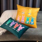 Cuscino coniglietto pasquale a cuore personalizzato