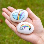 Personalisierte Pet Memorial Regenbogenbrücke Stein