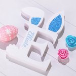 Décoration à l'Oreille du Lapin Personnalisée avec Initiale du Nom Cadeau de Pâques pour Enfant
