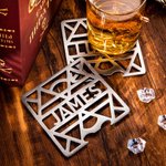 Personalised Name Stainless Steel Coaster Bottle Opener