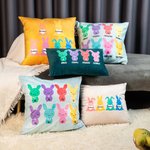 Cuscino coniglietto pasquale a cuore personalizzato