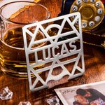 Personalised Name Stainless Steel Coaster Bottle Opener