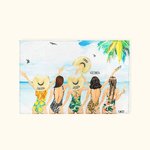 Personalizzato Besties' Back Beach Holiday Style Tapestry multifunzionale