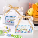 Boîte de Bonbons en Carton Sac de Cadeau Personnalisé avec Nom Cadeau de Pâques de Noël pour Enfants  (Lot de 3)