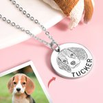 Disc Your Pet Face Portrait Necklace | Callie