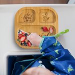 Personalised Square Bamboo Suction Plates for Baby