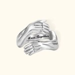 Bague Embrasser Créative Personnalisée avec Texte Accessoire d'Amour