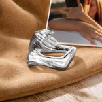 Bague Embrasser Créative Personnalisée avec Texte Accessoire d'Amour