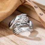Bague Embrasser Créative Personnalisée avec Texte Accessoire d'Amour