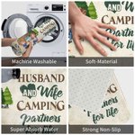 Personalised Enjoyable Camping Life Welcome Doormat with Name Birthday Housewarming Gift for Couple