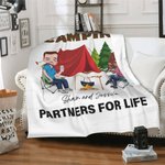 Personalizada Marido y Mujer Compañeros de Camping de por Vida Manta Suave Decoración del Hogar Regalo de Cumpleaños para Pareja Amante del Camping