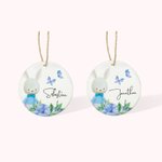 Gepersonaliseerde Bunny Paasmand Naamlabels voor Kinderen