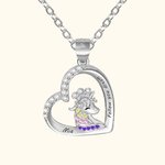 Personalized Heart Fantasy Unicorn Necklace for Women Girls