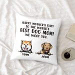 Cojín Personalizado Mamá Perro Funda de Almohada Regalo para el Día de la Madre