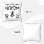 Cojín Personalizado Mamá Perro Funda de Almohada Regalo para el Día de la Madre