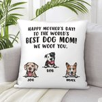 Cojín Personalizado Mamá Perro Funda de Almohada Regalo para el Día de la Madre