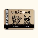 Zerbino di benvenuto personalizzato con cane carino