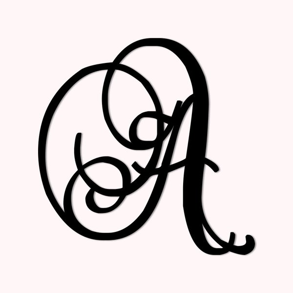 Custom Initial Metal Home Door Wall Sign Art Decor