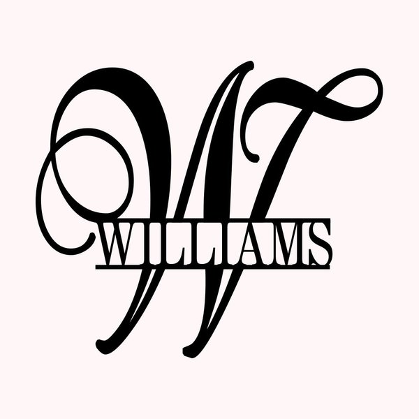 Custom Family Name Initial Metal Wall Sign for Housewarming Gift, Wedding Gift, Door Hanger Sign