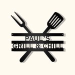 Parrilla personalizada de metal de la pared Regístrate para él Barbacoa al aire libre decoración del hogar Papá Regalos