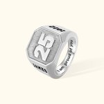 Gepersonaliseerde gegraveerde zegelring met teamnummer basketbal voetbal sport sieraden verjaardagscadeau voor sportliefhebbers