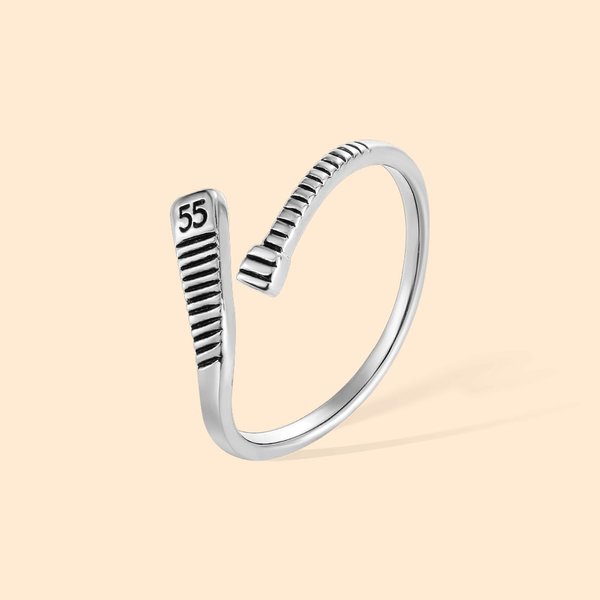 Personalized Engraved Ice Hockey Ring with Number Birthday Team Gift for Women Hockey Player