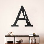 Aangepast initiaal met huisnummer metalen bord home decoratie