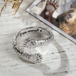 Bague personnalisée de câlin d'ours brun