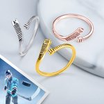 Personalised Engraved Ice Hockey Ring with Number Birthday Team Gift for Women Hockey Player