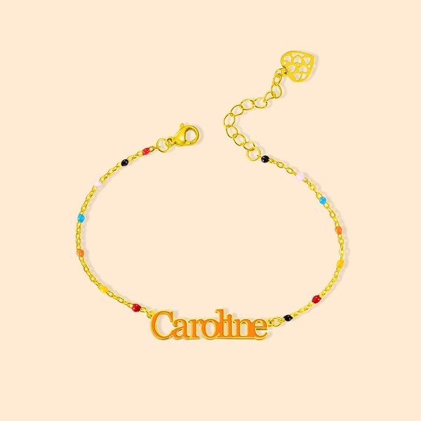 Sei speciale per me Bracciale con nome smaltato per donna