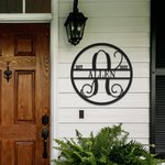 Personalized Family Last Name Initial Metal Sign Established Year Sign  House Decorations
