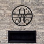 Personalized Family Last Name Initial Metal Sign Established Year Sign  House Decorations