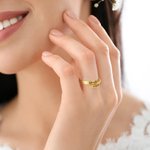 Bague personnalisée avec deux noms pour un cadeau de Saint-Valentin
