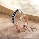 Anillo Apilable Vintage Fase Lunar Personalizado