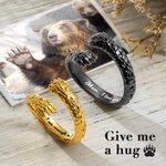 Bague personnalisée de câlin d'ours brun