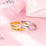 Bague personnalisée avec deux noms pour un cadeau de Saint-Valentin