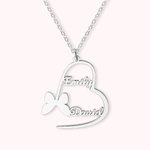 Personalisierte herzförmige Halskette mit Paarnamen Valentinstag Jahrestag Geschenk für Paare beste Freunde