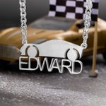 Personalized Letter & Car Combination Necklace