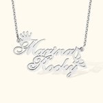 Collar personalizado con dos nombres y corona