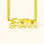 Personalized Letter & Car Combination Necklace