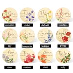 Gepersonaliseerde Pasgeboren Fotografie Prop Mijlpaal Kaarten Baby Shower Gift