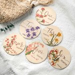 Gepersonaliseerde Pasgeboren Fotografie Prop Mijlpaal Kaarten Baby Shower Gift