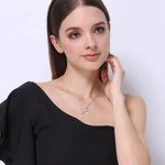 Personalised Convertible Infinity Love Birthstone Sterling Silver Necklace with Engraved Names Birthday Valentine's Day Anniversary Gift for Women