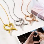 Personalised Convertible Infinity Love Birthstone Sterling Silver Necklace with Engraved Names Birthday Valentine's Day Anniversary Gift for Women