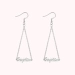 Nom personnalisé Boucles d'oreilles triangle