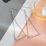 Orecchini a triangolo con nome personalizzato