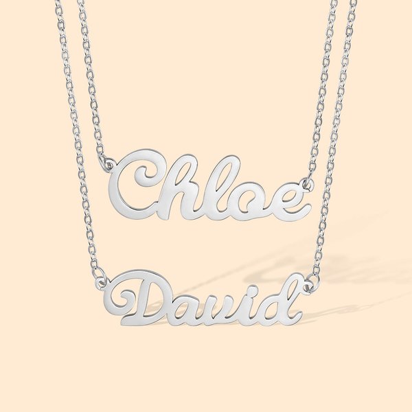 Custom Double Layered Name Necklace