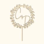 Cake Topper personalizzato per matrimonio con le iniziali del signore e della signora