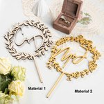 Cake Topper personalizzato per matrimonio con le iniziali del signore e della signora