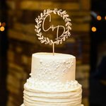 Cake Topper personalizzato per matrimonio con le iniziali del signore e della signora